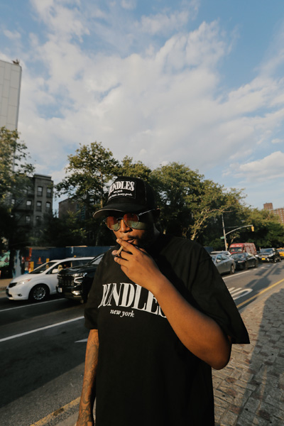 A person smoking a joint